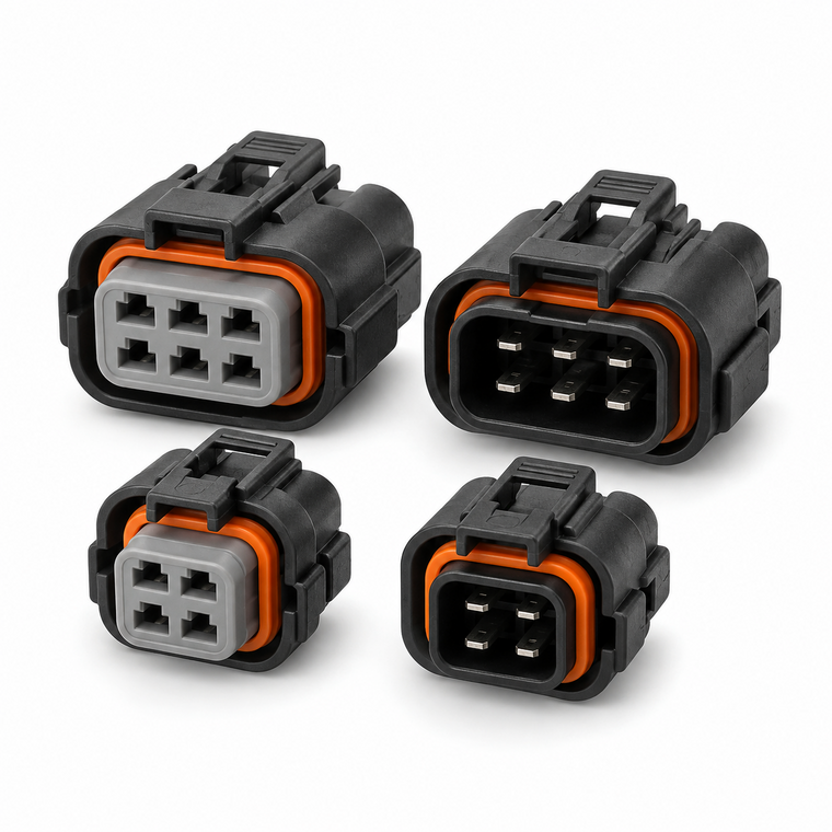 Conectores eléctricos sellados para uso industrial